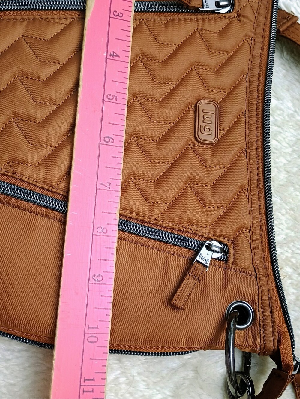 Lug Swivel Bag - Copper/Brown Quilted - Picture 11 of 13